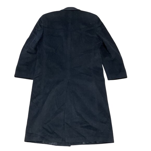 Lauren Ralph Lauren Overcoat Size 44L Cashmere Wool Blend Long Black Mens - Picture 5 of 7